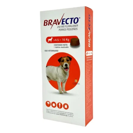 Bravecto Para Perro De 4.5 A 10 Kg - 250 Mg - Antipulgas y Garrapatas