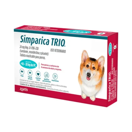 Simparica Trio 24mg 10 a 20k