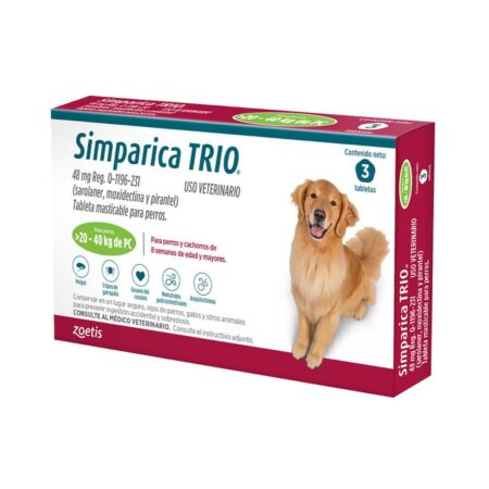 Simparica Trio 48 mg 20 a 40 Kg